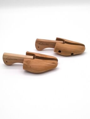 Vintage Clarks England Cedar Wood Adjustable Shoe Trees - Size M